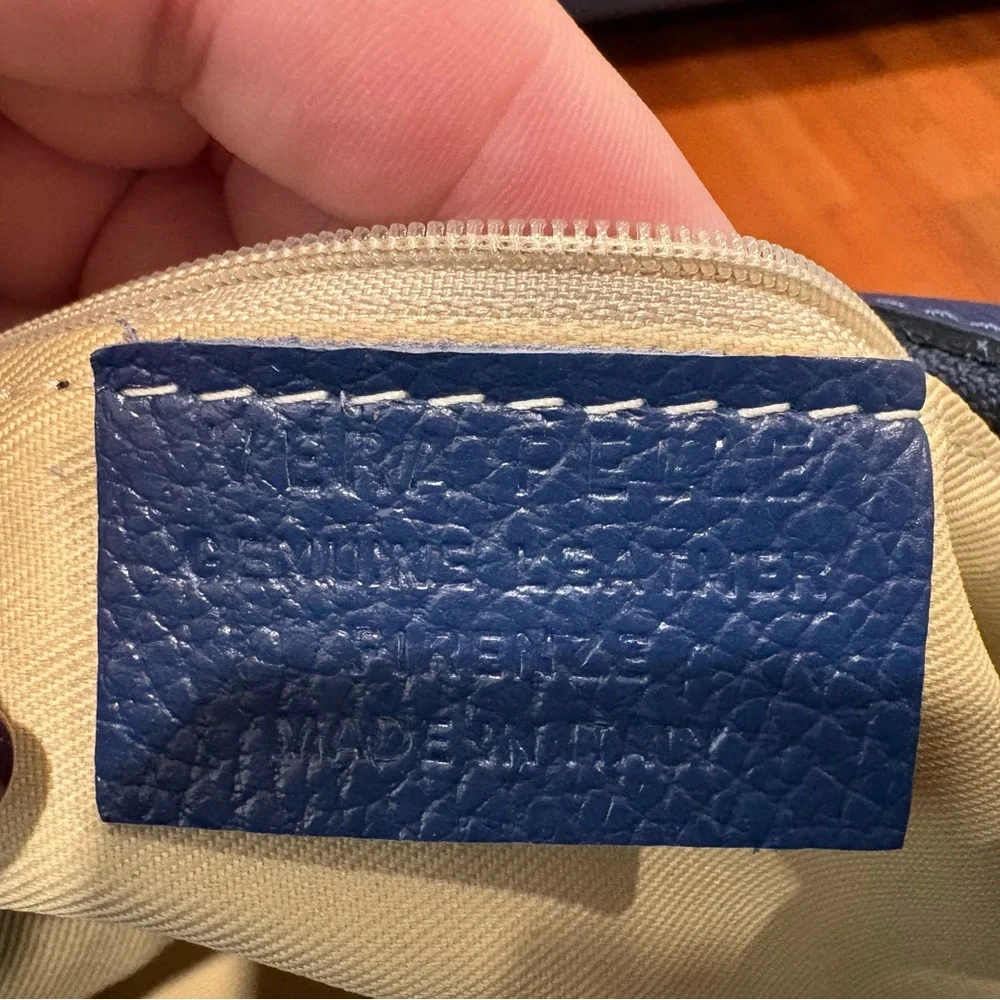 Italian Leather Shoulder Bag Blue | Made in Italy | Greece Purchase | NWOT